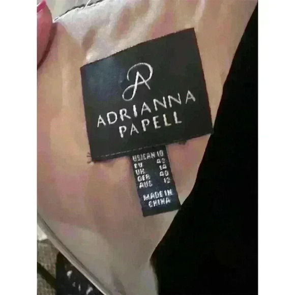 Adrianna Papell Women's Black Lace Sheath Dress Size 10 Party Cocktail - Picture 7 of 10